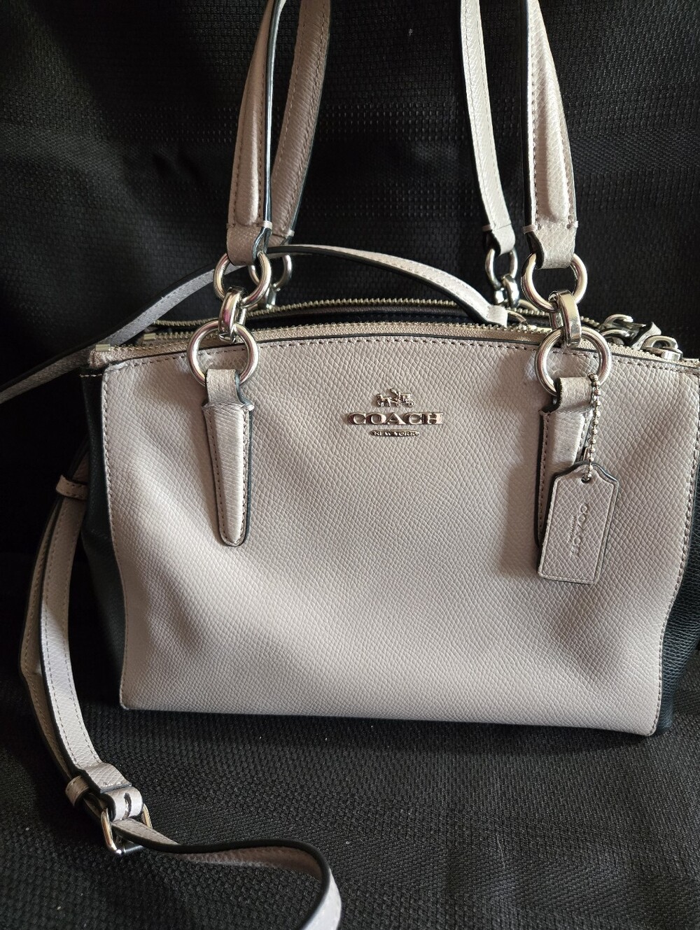 Coach Christie Mini Carry All Pebbled Leather Satchel/Crossbody